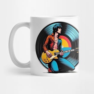 rock guitarist vinyl Mug